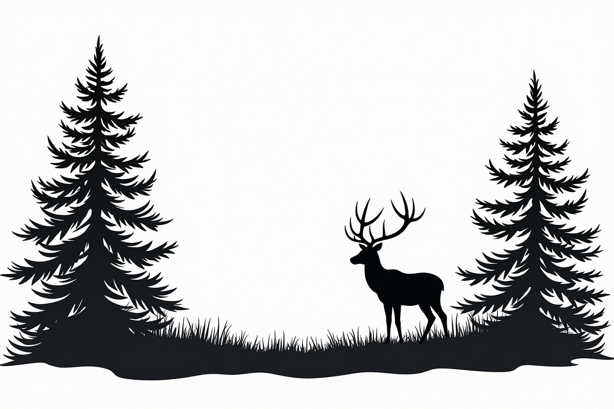 Running Deer Silhouette Set, an Illustration by BIPLOB EXPERT (Photo 5 of 7)