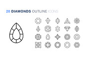 Diamond and gems icon set, an Icon by Icongeek26 (Thumbnail 3 of 6)