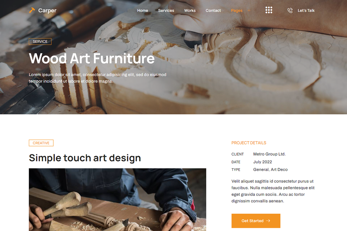 Carpenter & Craftman Elementor theme, a Landing Page Template by Design Spade (Photo 7 of 7)