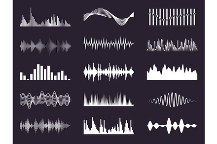 White music waves. Digital sonic, a Technology Illustration by Vectorbuum