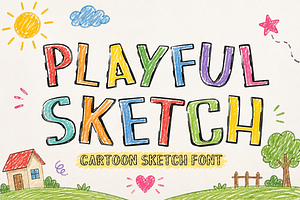 Playful Sketch - Cute Sketch Font