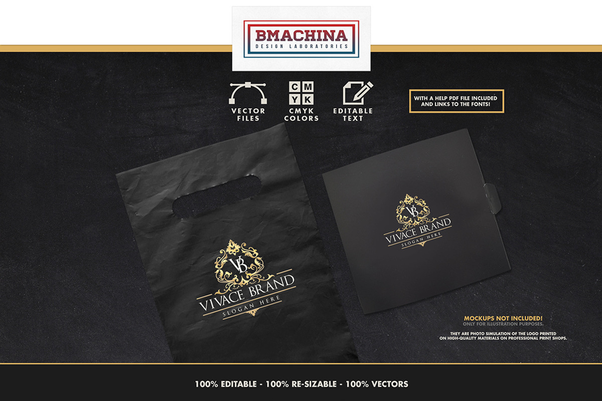 Vivace Brand Logo, a Branding & Logo Template by BMACHINA Labs. (Photo 2 of 5)