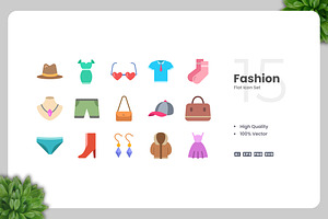 Fashion Flat Icons, an Icon by Upnowgraphic