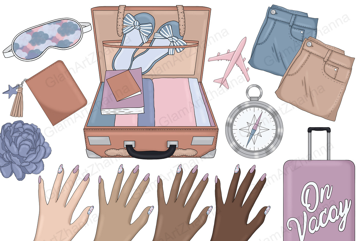 Travel Clipart Collection, a Transportation Illustration by GlamArtZhanna (Photo 4 of 6)