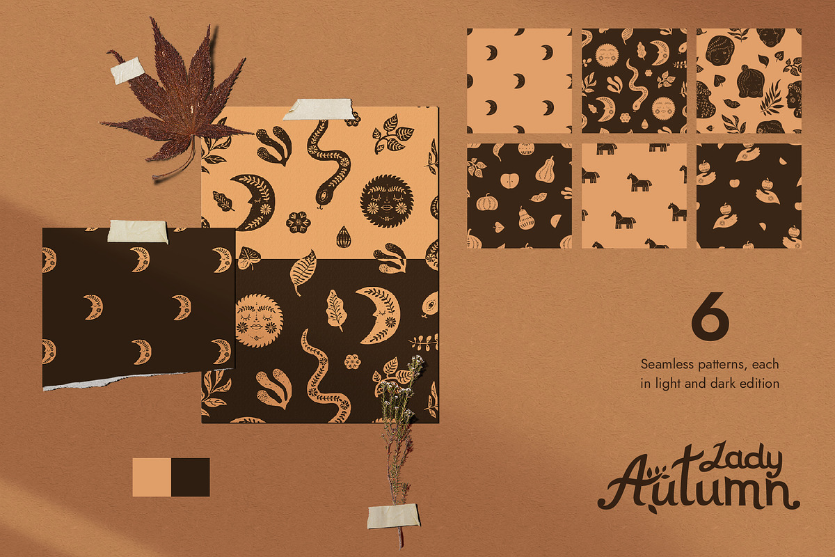 Lady Autumn. Vector feminine mystery, an Object Graphic by anna khramtsova (Photo 6 of 14)