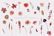 Scarlet bouquet - watercolor set, a Seasonal Illustration by Youksy (Thumbnail 11 of 13)