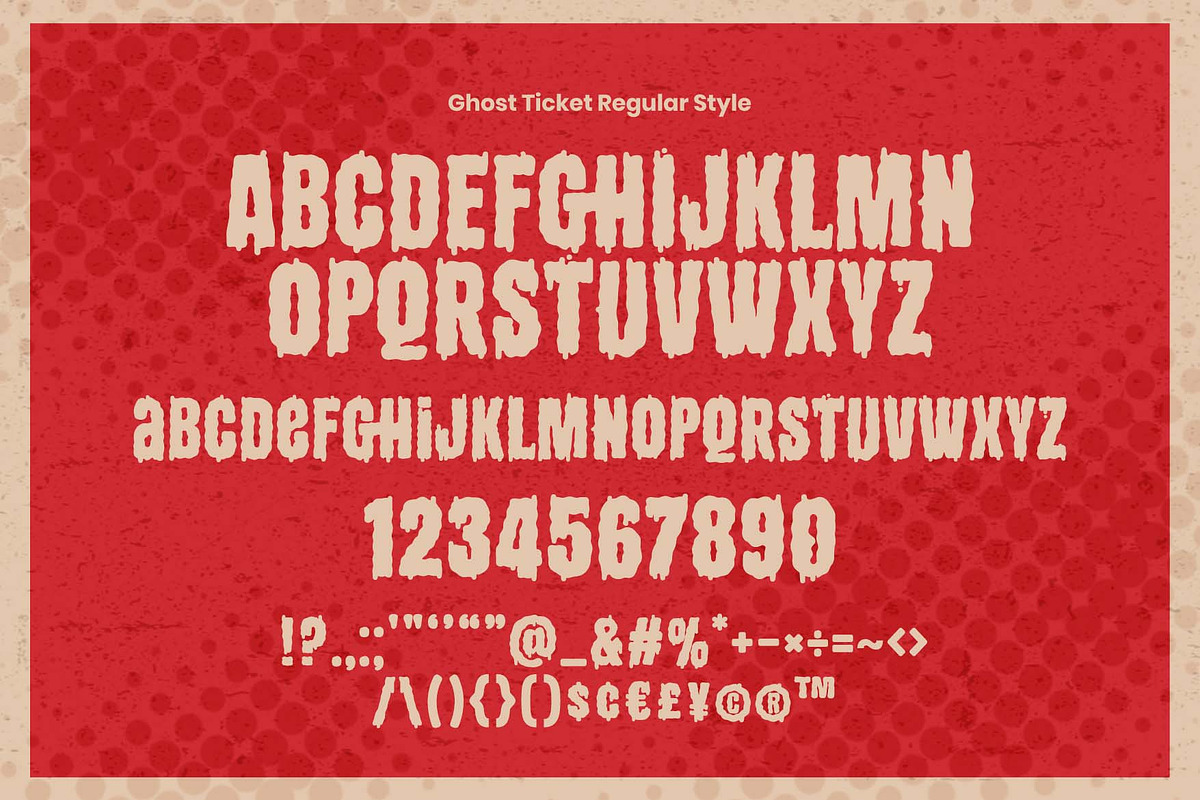 Ghost Ticket a Cartoon Horror Font, a Handwritten Font by Rasiorise Studio (Photo 3 of 12)