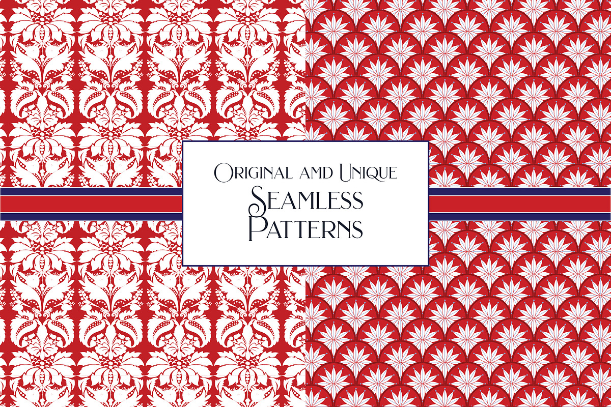 Red & Blue Digital Patterns, a Pattern Graphic by RachelStudio (Photo 5 of 6)