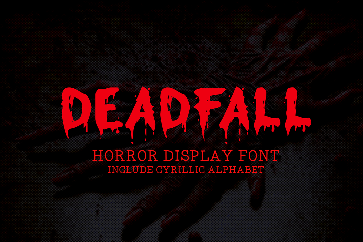 Deadfall - Horror Display Font, a Handwritten Font by Mofr 24 (Photo 1 of 10)