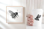 Honey Bee SVG Clipart for Stickers, an Animal Illustration by VectorPanther (Thumbnail 4 of 7)