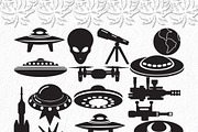 Spaceship Svg, Alien, Space Svg, an Object Graphic by VectorWorlds (Thumbnail 2 of 3)