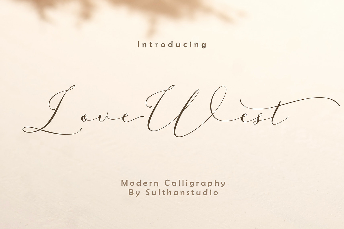 Love West, a Script Font by Sulthan Studio (Photo 1 of 8)