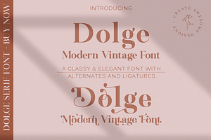Dolge Serif Font-Modern/Vintage Font