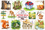 Summer Nature Walk Clipart, an Illustration by RobertsArt (Thumbnail 1 of 7)