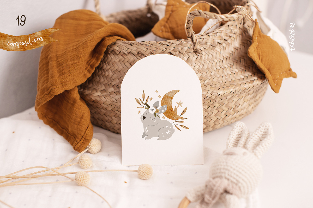 Floral Rabbit Collection, an Animal Illustration by tatiletters (Photo 6 of 13)