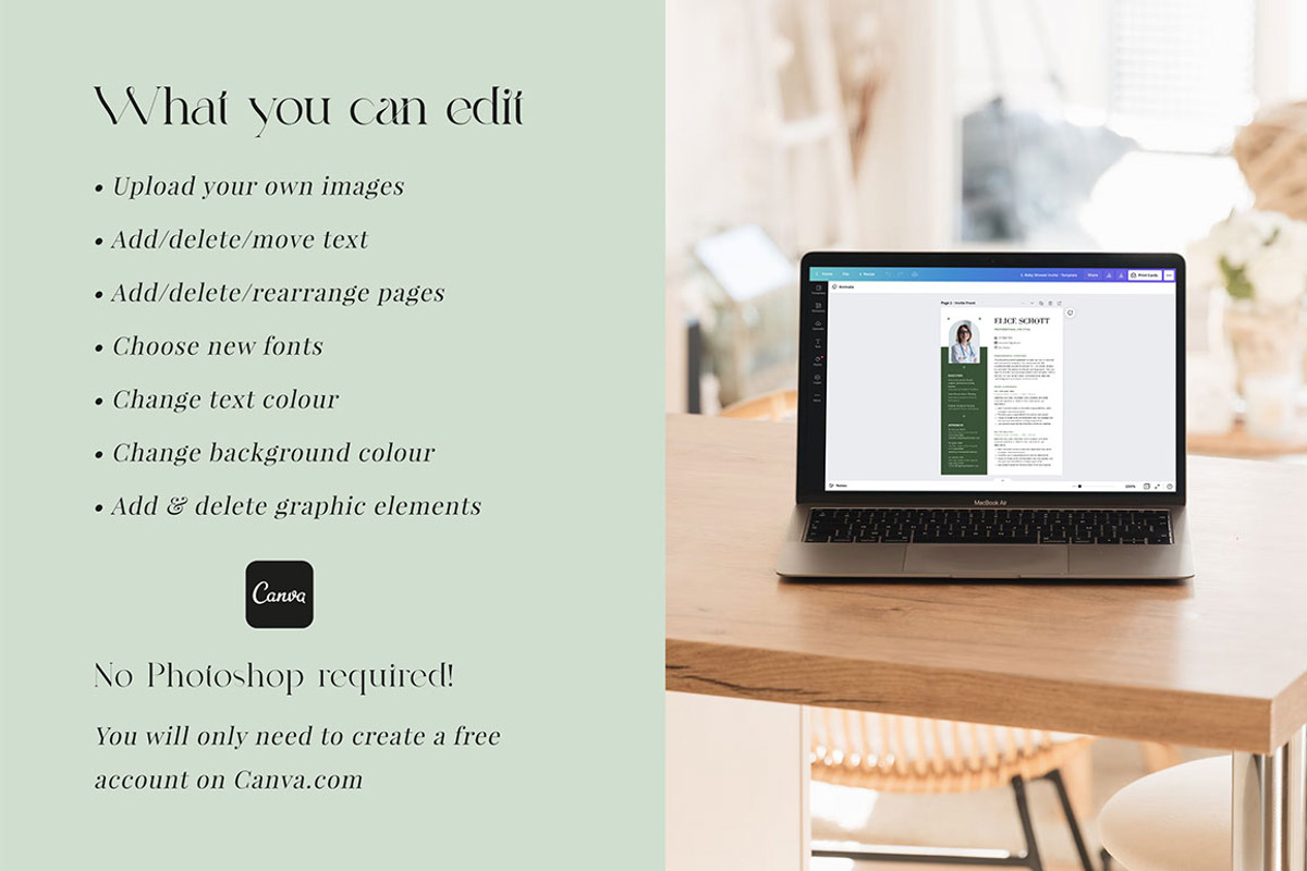 CANVA Resume Template / CV Set, a Resume Template by RWstudio (Photo 6 of 8)
