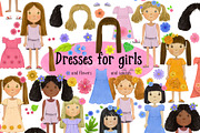 Dresses for girls, an Illustration by Ulia Li Lu (Thumbnail 1 of 4)