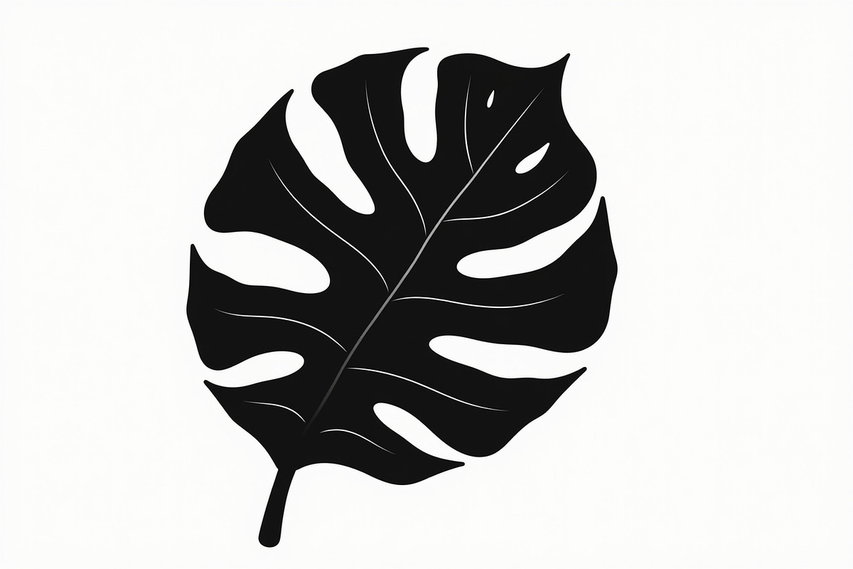 Stylized Monstera Leaf Bundle, an Illustration by hafijul (Photo 2 of 9)