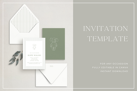 Elephant Party Invitation Template