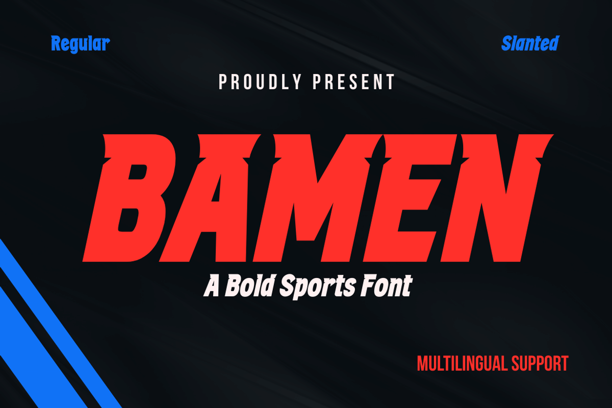 BAMEN | Athletic Font, a Font by twinstd (Photo 1 of 14)