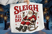 Vintage Sleigh All Day Christmas PNG, a Seasonal Illustration by Canvas Craft (Thumbnail 1 of 6)