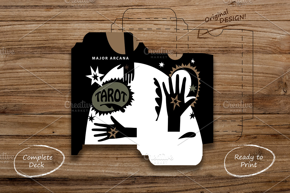 Tarot Cards - black and white, an Object Illustration by Retro Graphic Box (Photo 5 of 5)