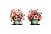 Whimsical Spring Flowes Busket Clipa, an Illustration by Dream Creation (Thumbnail 5 of 5)