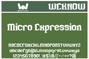 Micro expression font, a Slab Serif Font by weknow (Thumbnail 1 of 8)