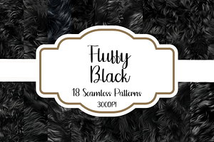 Black Fluffy Seamless Patterns, a Pattern Graphic by PrintablesByFranklyn