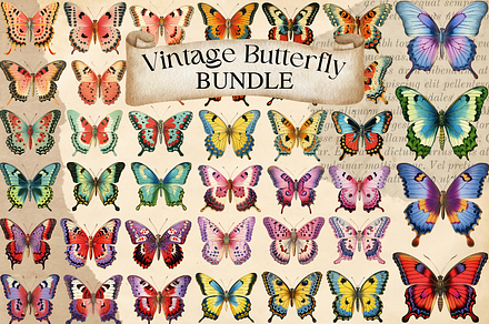 Vintage Butterfly Collection Bundle