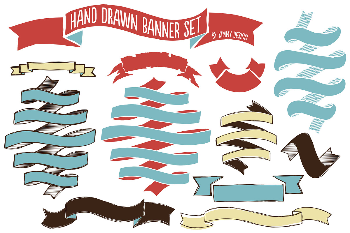 Hand Drawn Banner Set preview 2