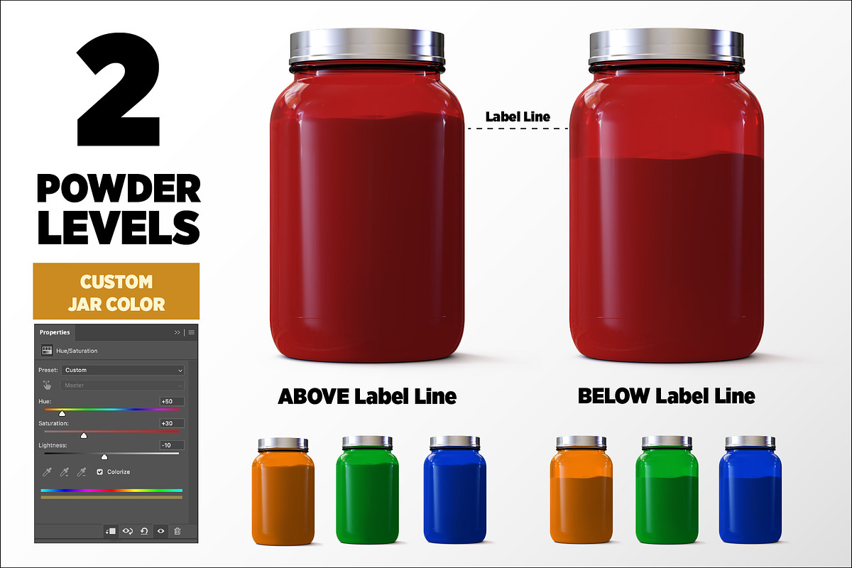 2lb Whey Protein Jar Mockup A2-Pro, a Packaging Mockup by Design Warlord (Photo 3 of 16)
