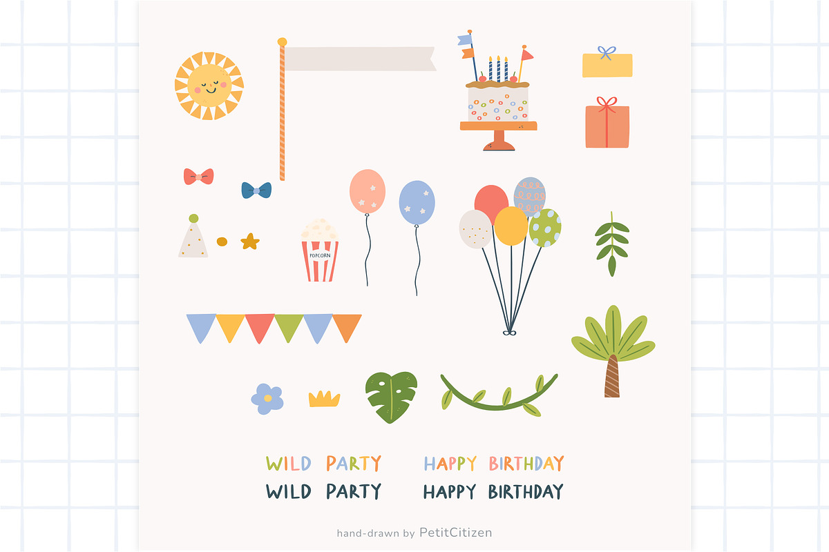Wild Birthday Party Animals, an Animal Illustration by Petit Citizen Design (Photo 3 of 8)