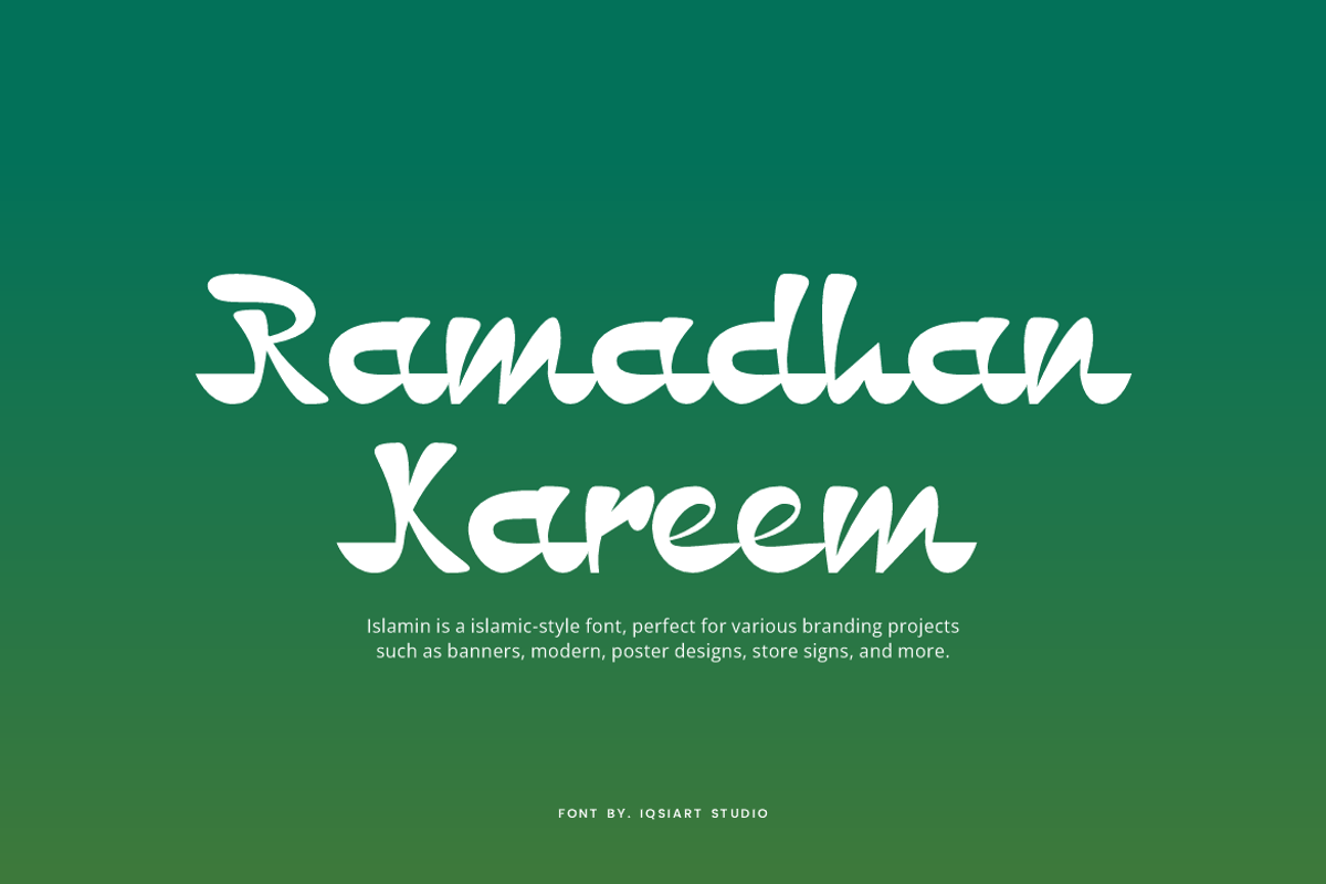 Islamin - Ramadan Font, a Handwritten Font by Iqsiart Studio (Photo 3 of 7)