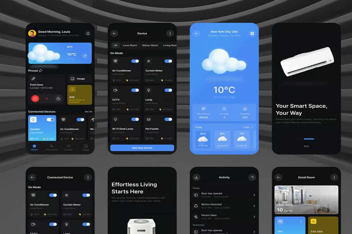 Nova - Smart Home Mobile App UI KIT, an UI Kit Template by Lumina_ui_ux202 (Photo 7 of 7)