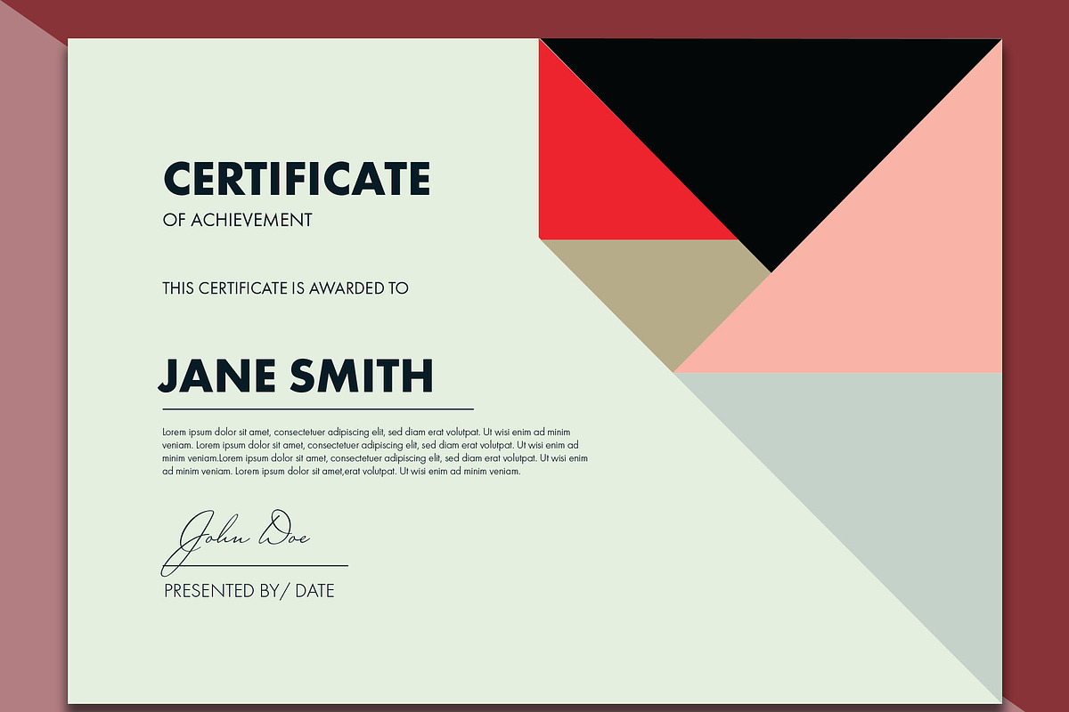 Certificate with Aztec Shape Design, a Templates & Theme by wavebreak (Photo 2 of 2)