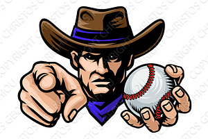 Cowboy Man Baseball Cowboys Sports