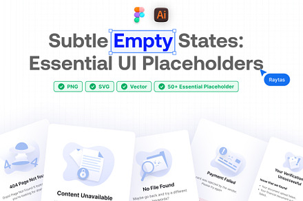Subtle Empty States Illustrations