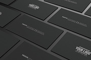 Clean Black Minimal Business Card, a Business Card Template by MustaART (Thumbnail 1 of 2)