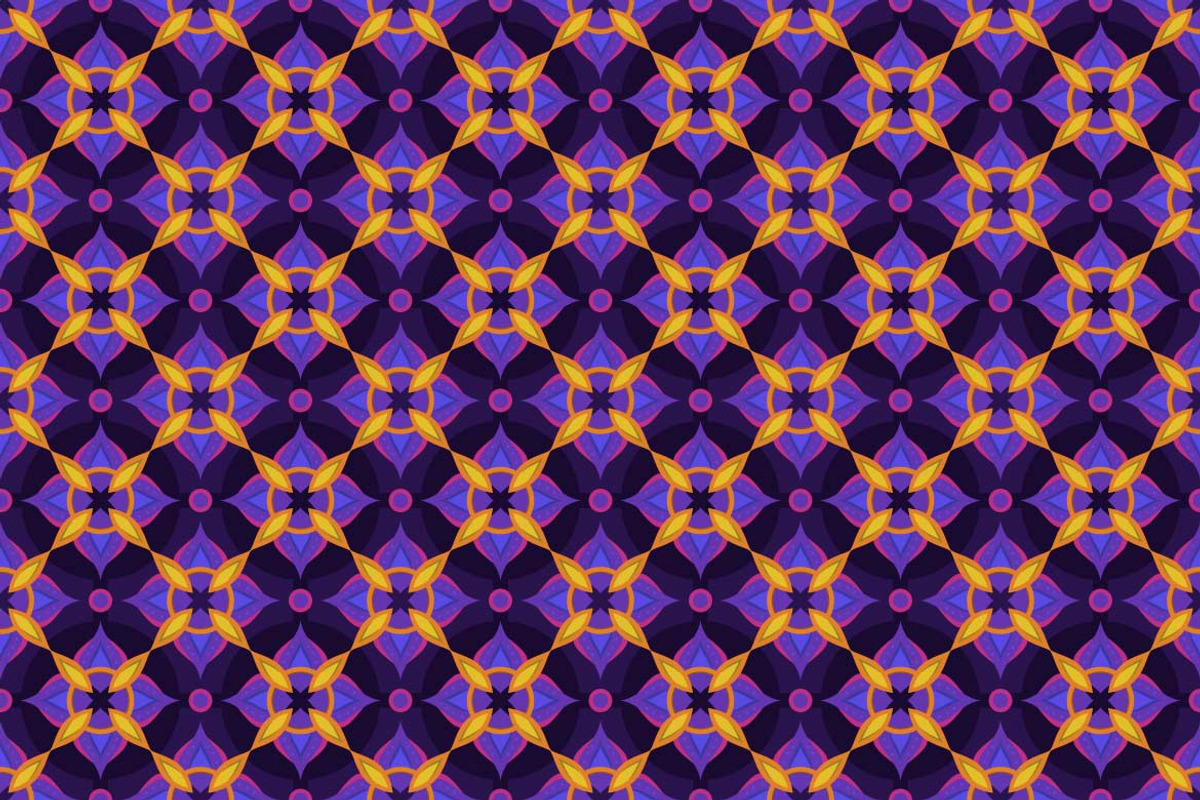 Orange Purple Seamless Pattern, a Pattern Graphic by Mightyfire