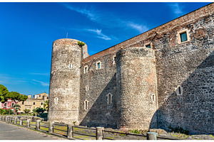 Castello ursino a medieval castle in catania sicily southern italy containing, an Architecture Photo by Leonid Andronov