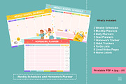 School Planner Set for Kids, a Stationery Template by vik.stock (Thumbnail 8 of 9)