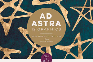 Ad Astra: Golden Hand Drawn Stars