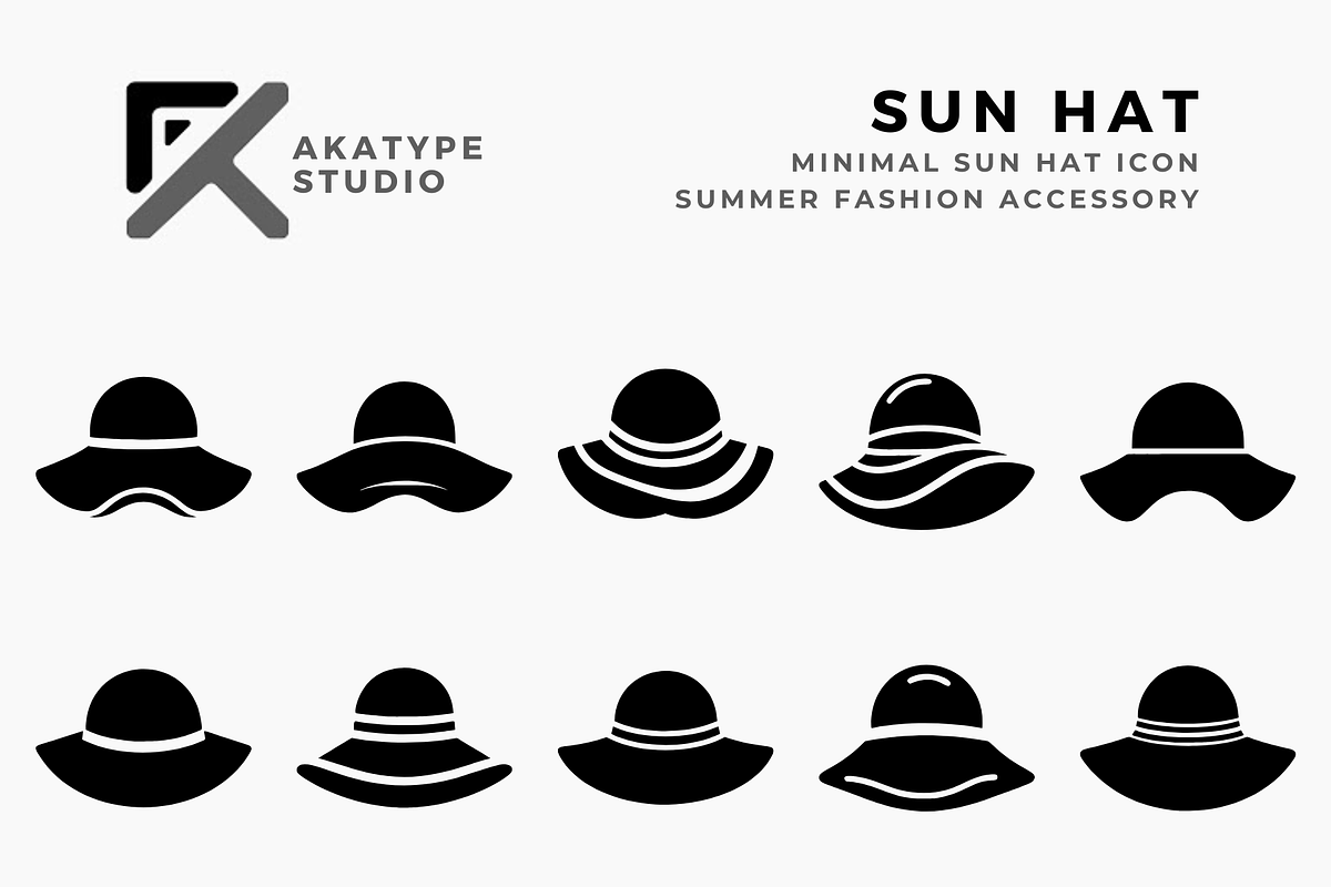 Sun Hat Icon Vector, an Icon by Akatype Studio (Photo 1 of 3)