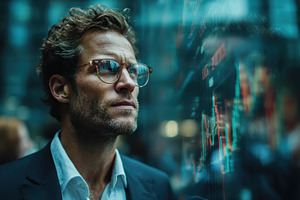Businessman reviewing financial data, a Photo by Pixeness Studio