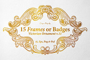 15 Frames v.11 - Victorian Ornament, a Graphic by Cruzine (Thumbnail 1 of 7)