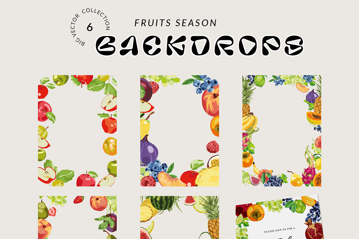 Fruits Season Posters & Patterns, an Illustration by SunnyAfternoons (Photo 12 of 13)