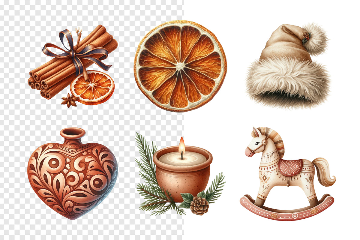 Boho Christmas Clipart Bundle, an Illustration by Daily.Designs (Photo 3 of 4)