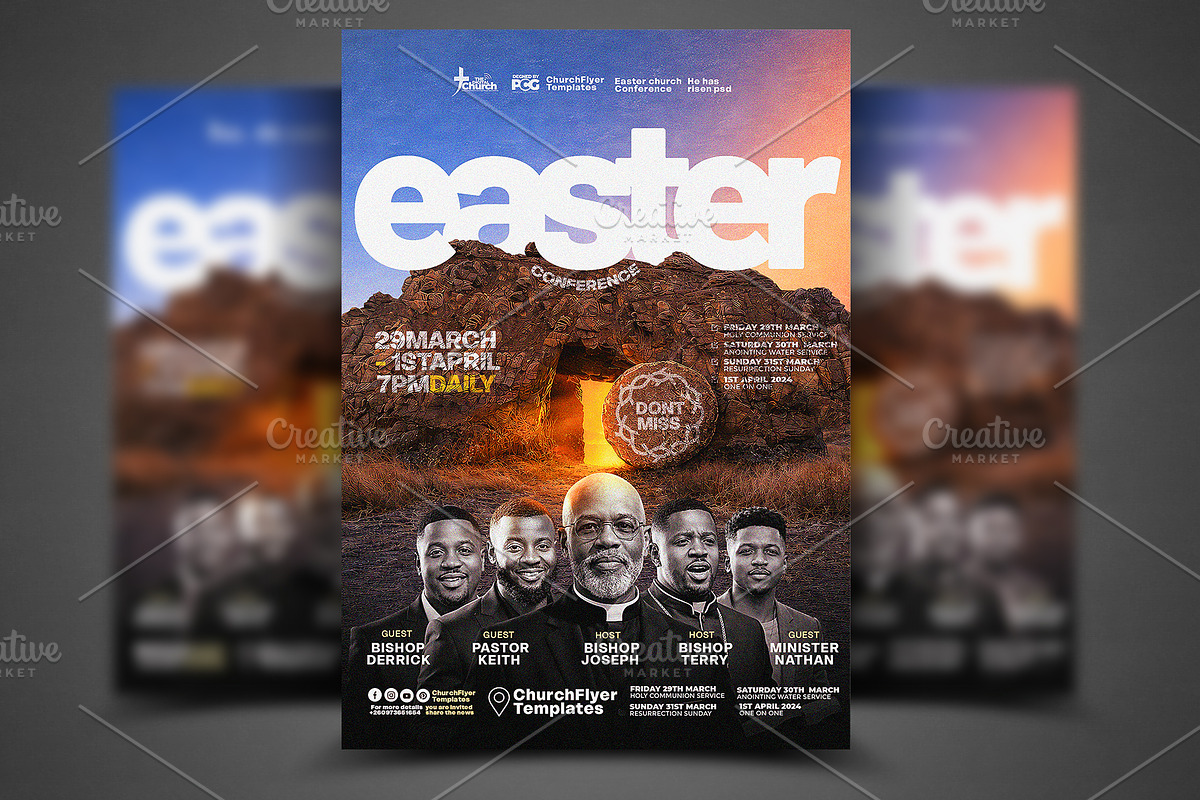 Easter Conference Flyer Psd, a Social Media Template by church flyer templates (Photo 1 of 6)
