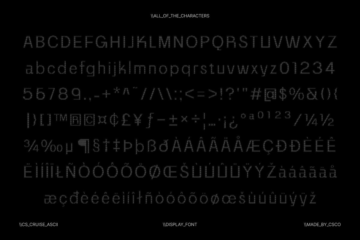 CS Cruise Ascii, a Sans Serif Font by Craft Supply Co. (Photo 8 of 8)